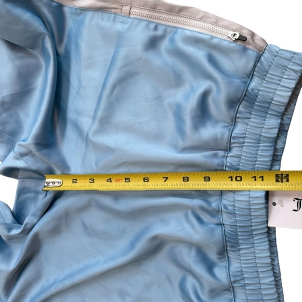 Juicy Couture‎ Women’s M Satin Colorblock Jogger Pants Blue Retro Y2K Style NWT - Picture 7 of 9
